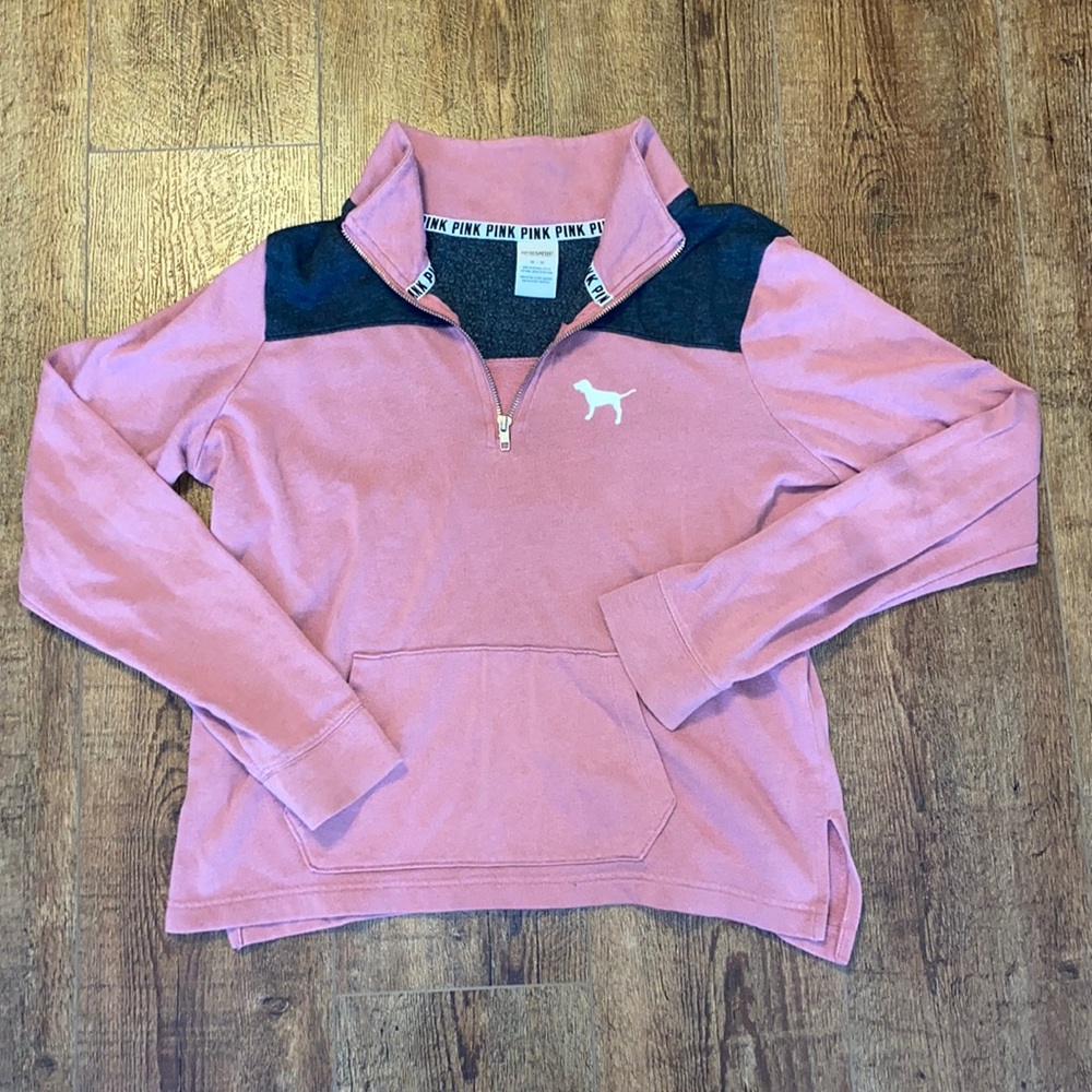 Barely Worn PINK Vs Women’s Quarter-zip Jacket Size M